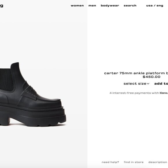 NEW Alexander Wang Carter Chelsea Rain Boot 7 37 - Picture 11 of 11